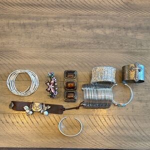 Silver and Gold Women's Jewelry Set